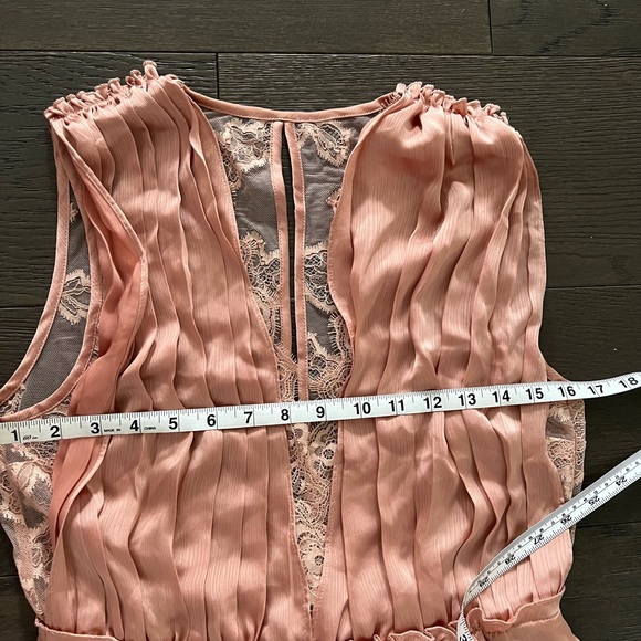 Womens H&M silky satin long powder pink dress Sz 10 - Picture 2 of 14